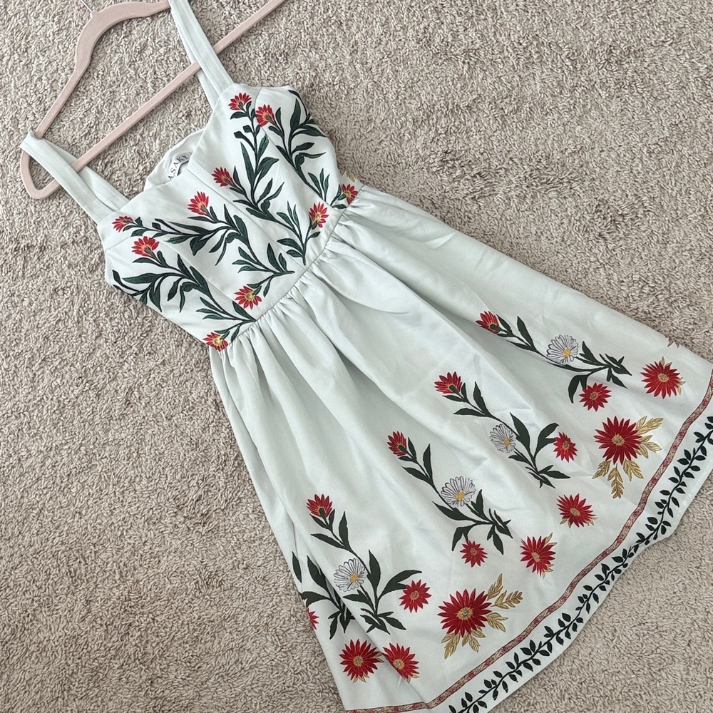Floral Embroidered Midi Dress boutique